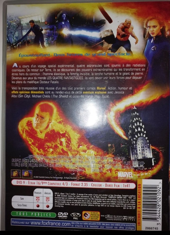Dvd Les 4 Fantastiques Marvel - photo numéro 4