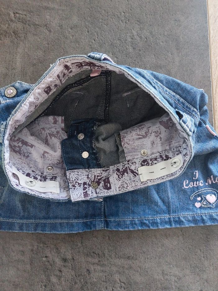 Jupe en jean Disney 💯% coton réglable 👧 7ans - photo numéro 3