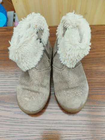 Bottines fourrées fille pointure 26 beige Okaïdi