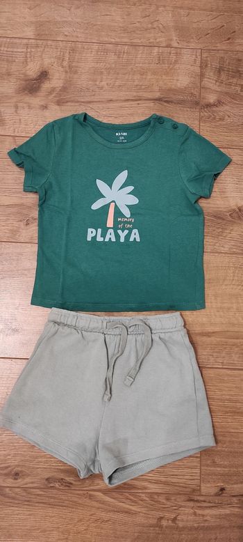 Ensemble short + t-shirt manches courtes 2 ans Kiabi