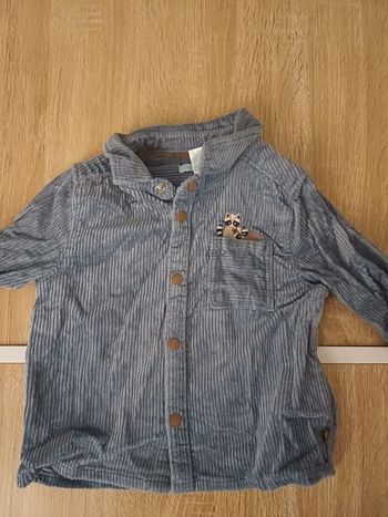 Chemise bleue bébé garçon 6 mois