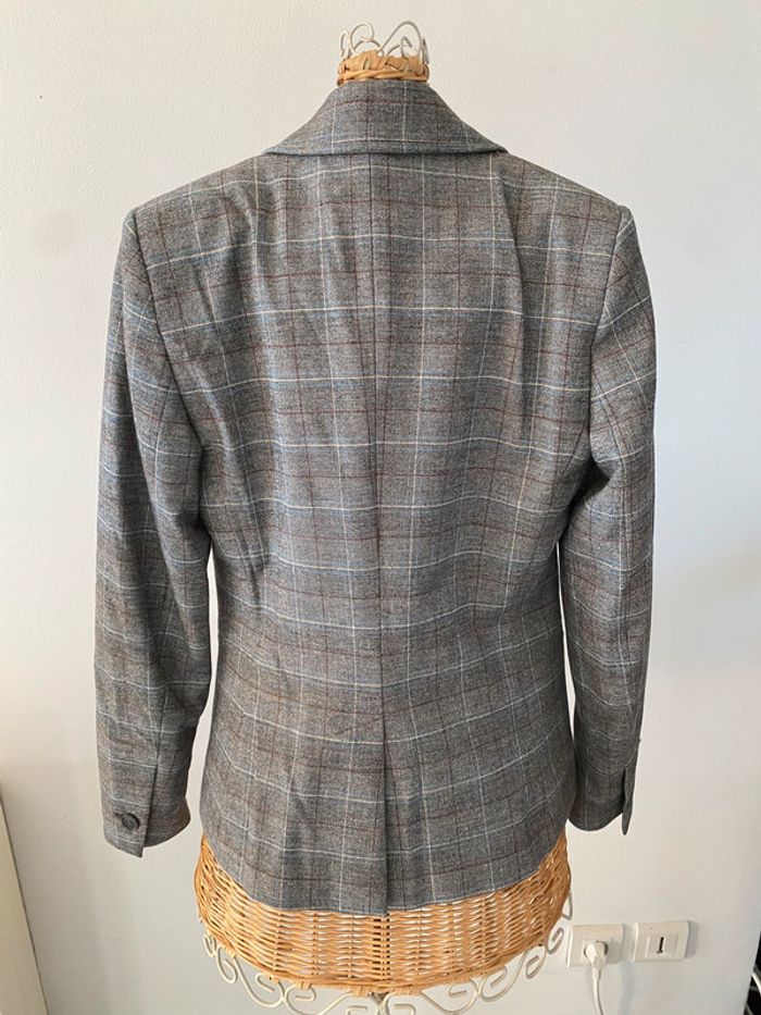 Blazer Mango gris à carreaux taille 34 / S - photo numéro 3