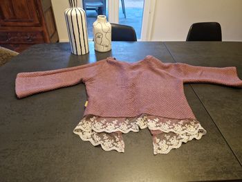 Très beau pull ouvert a l arriere