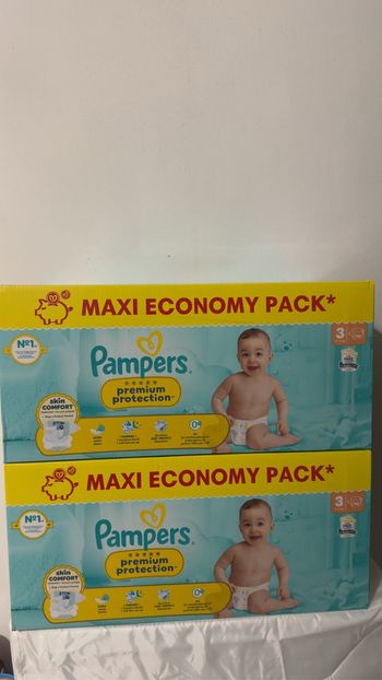2 pack Pampers premium protection  t3