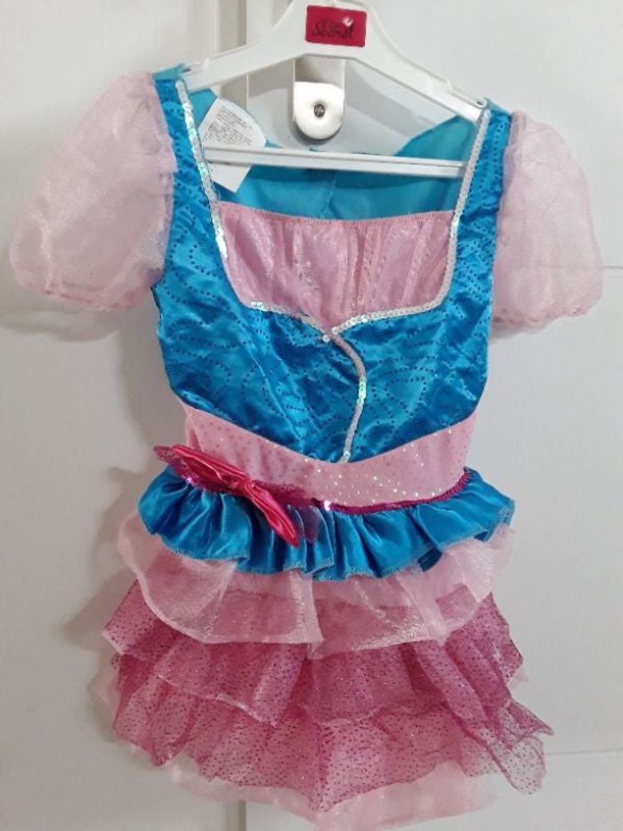 Déguisement fille rose et turquoise 4-6 ans