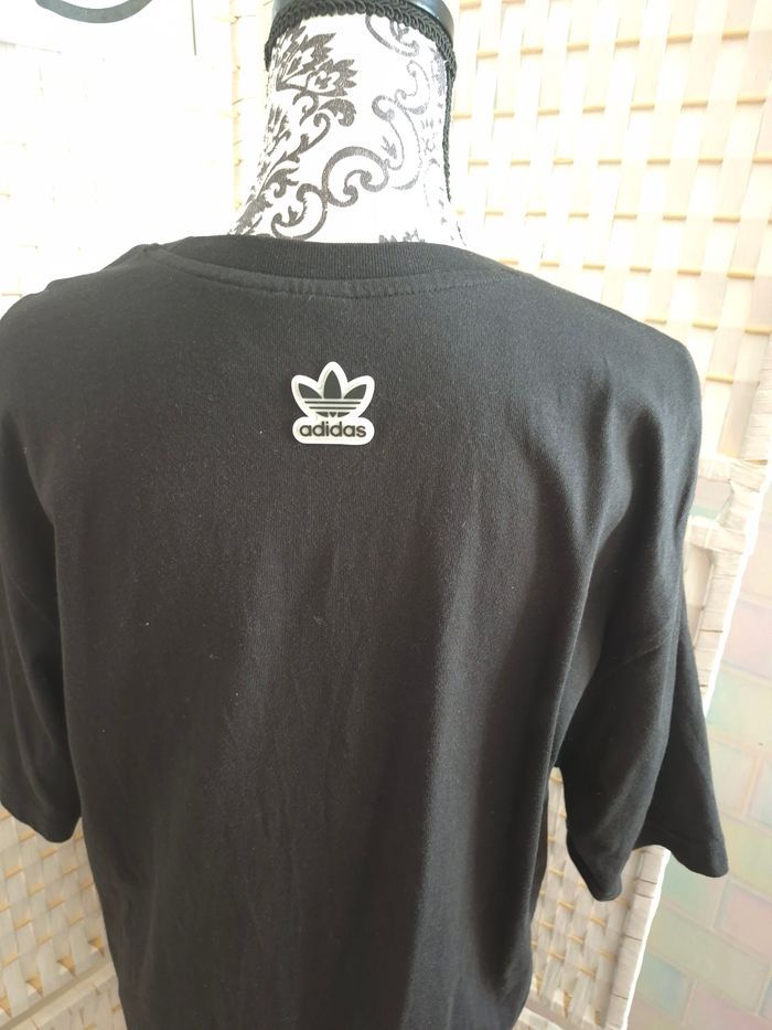 Jolie Robe T-shirt Adidas Originals Graphique Noire T38 femme - photo numéro 3