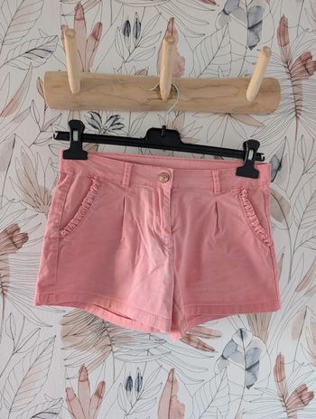 Short rose fille été chic