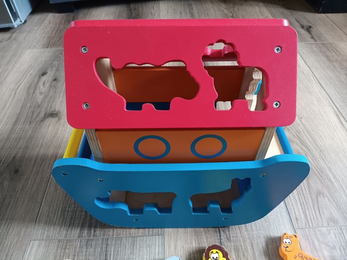 Arche de Noé en bois - jeu d'encastrement - photo numéro 4