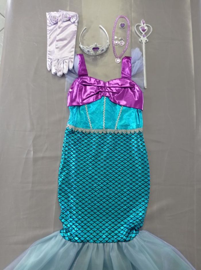Déguisement sirène turquoise 5-6ans - photo numéro 3