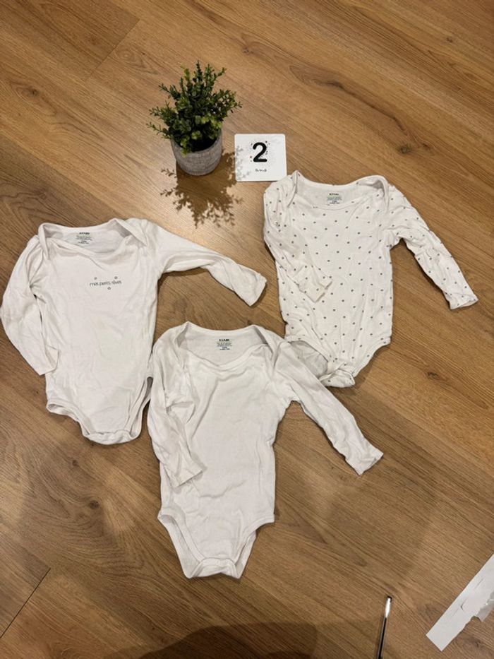 Lot de 3 bodies manches longues 24mois kiabi