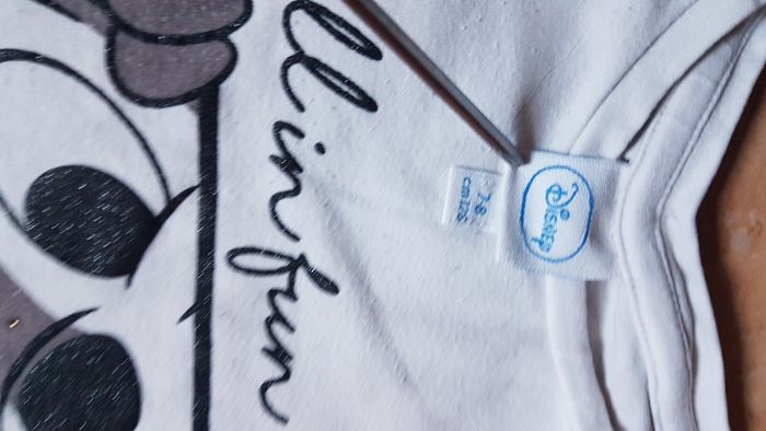 T shirt fille 7-8 ans blanc Disney - photo numéro 2