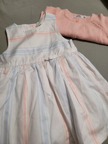 Ensemble robe et gilet 12 mois