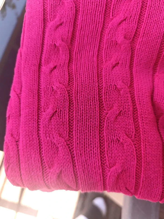 Pull torsadé fushia rose crane - photo numéro 5