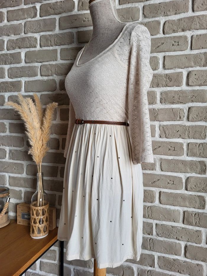 Robe bohème haut en dentelle avec ceinture - photo numéro 8