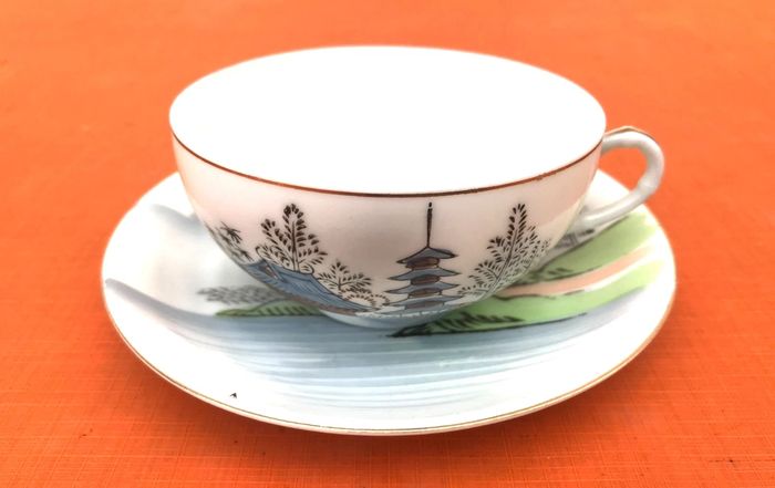 Tasse / Soucoupe  Porcelaine fine Décor japonisant CFC Japan - photo numéro 8