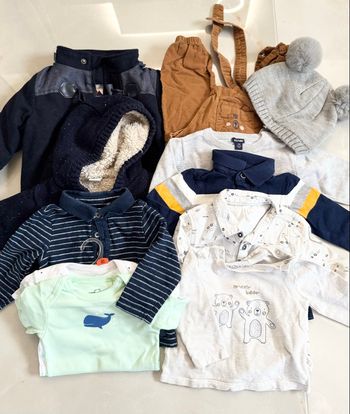 🧸 Lot vêtements bébé garçon 6/9 mois – Très bon état – 10€