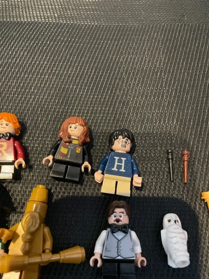 Lego Harry Potter lot minifigures Ron Edwige Hermione professeur Flitwick mini figurine officiel - photo numéro 4