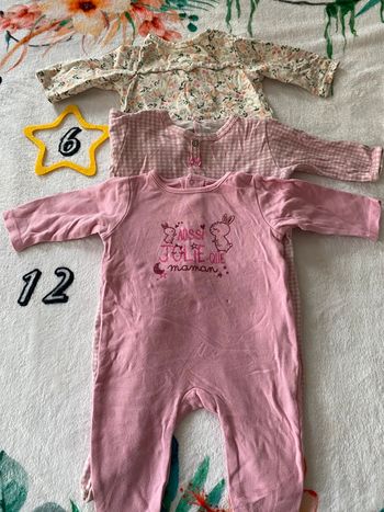 Lot de 3 pyjamas 6 mois