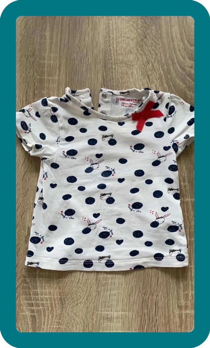 T-shirt manches courtes orchestra 12 mois