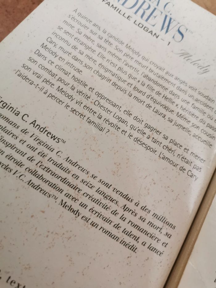Lot de 3 tomes Famille Logan, livres de Virginia C. Andrews - photo numéro 6
