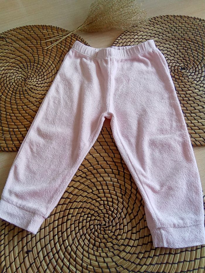 Pyjama 2 pièces en velours rose imprimé Tex 18 mois - photo numéro 5