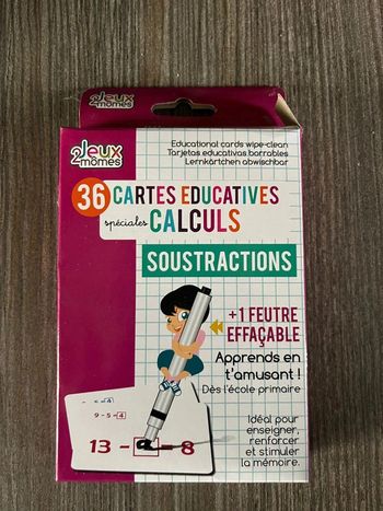 Cartes éducatives soustractions