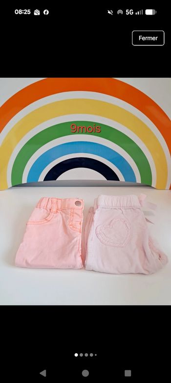 Lot 2 pantalons été - 9M