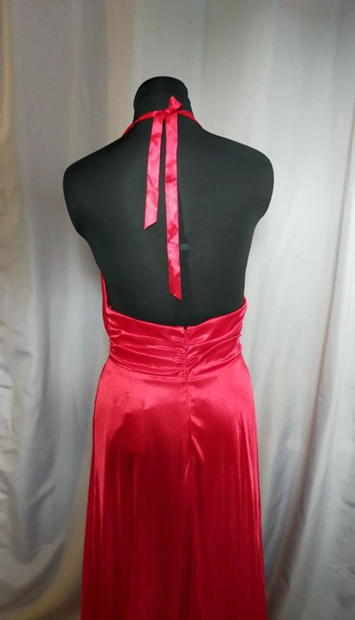 Robe longue rouge satinée – Nazz Couture – Taille 10 (38) - photo numéro 17