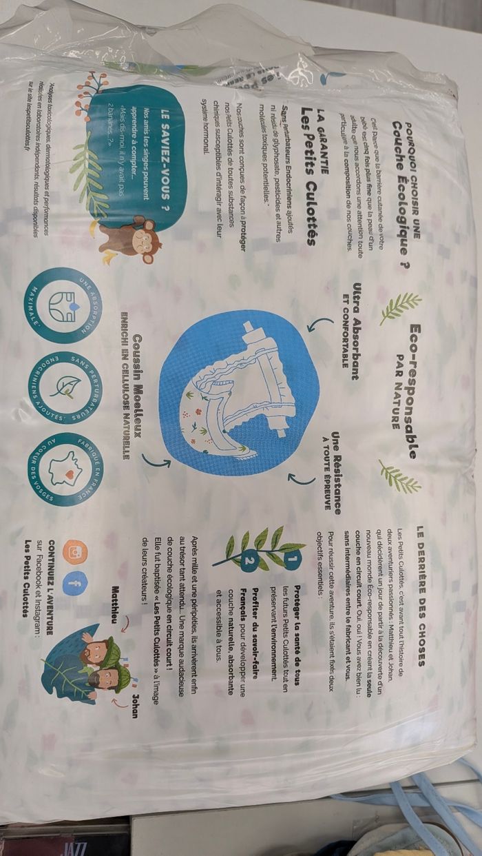 les petits culottés taille 1 (2-4kg)  / 60 couches neuf - photo numéro 2