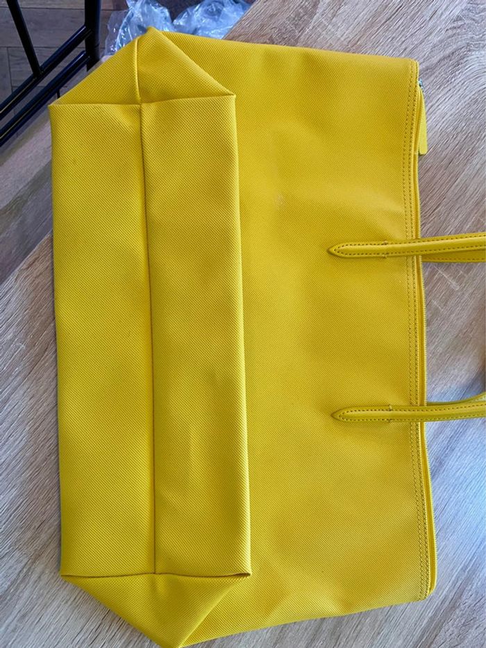 Grand sac cabas Lacoste jaune - photo numéro 7