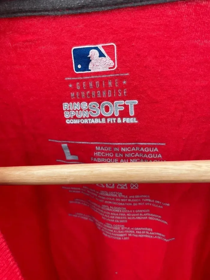 T-shirt red MLB Boston Red Sox Genuine Merchandise Mens L - photo numéro 2