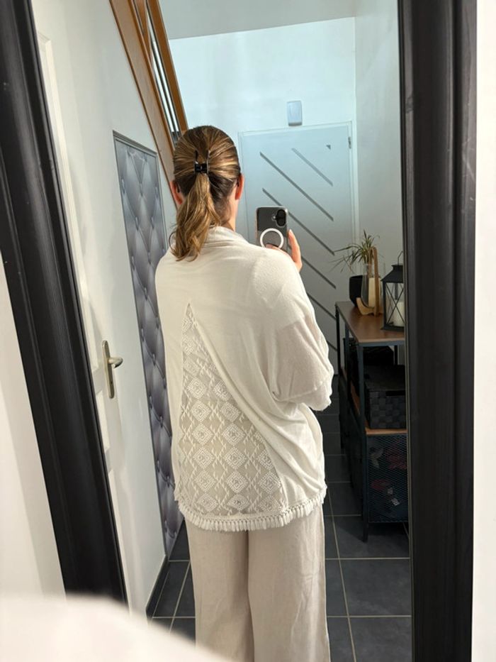 Ensemble été : Kimono & Pantalon M très bon état Stradivarius🤍 - photo numéro 3