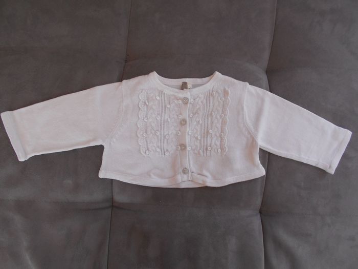 Gilet court fille 1 mois