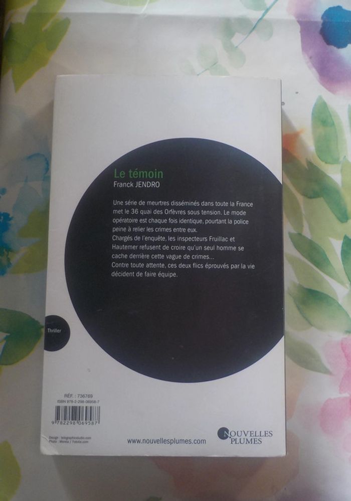 Le témoin de Franck Jendro Ed. Nouvelles Plumes - photo numéro 2