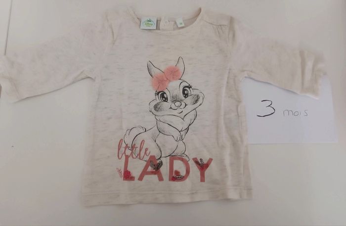T-shirt ml panpan Disney 3 mois