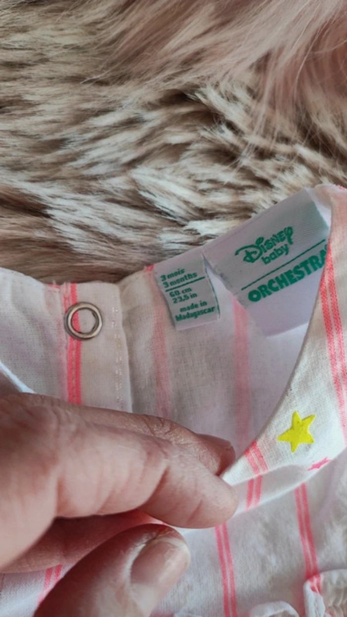 Robe rose blanche minnie disney 3 mois - photo numéro 4