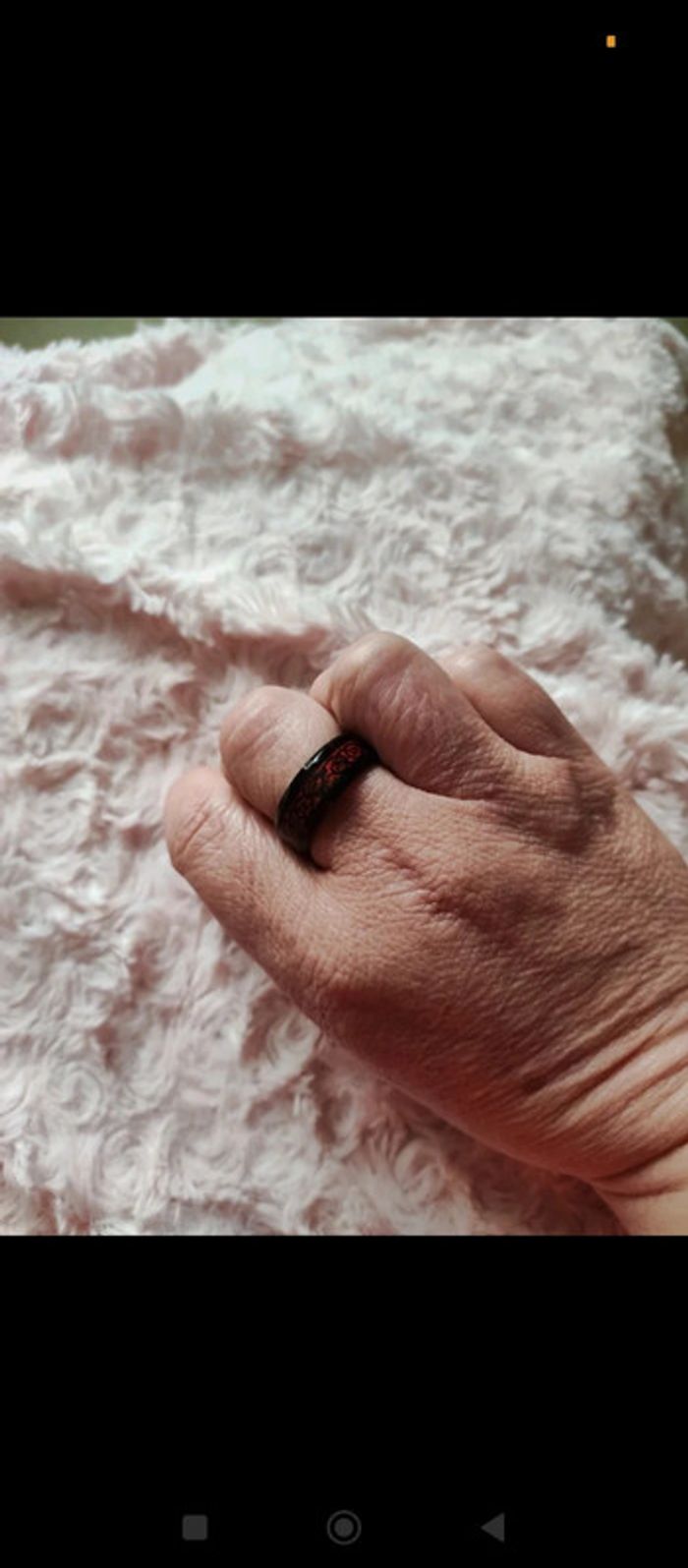 Bague rouge et noir pour hommes - photo numéro 4