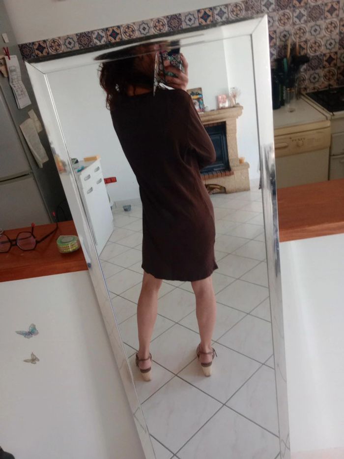 Robe femme 46 marron c81 - photo numéro 4
