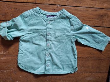 Chemise verte sergent major 6 mois neuve