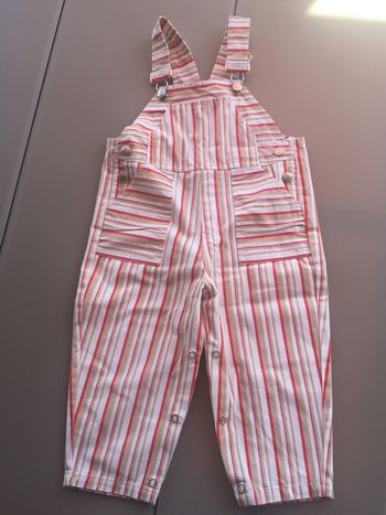 salopette à rayures multicolores garçon 23 mois