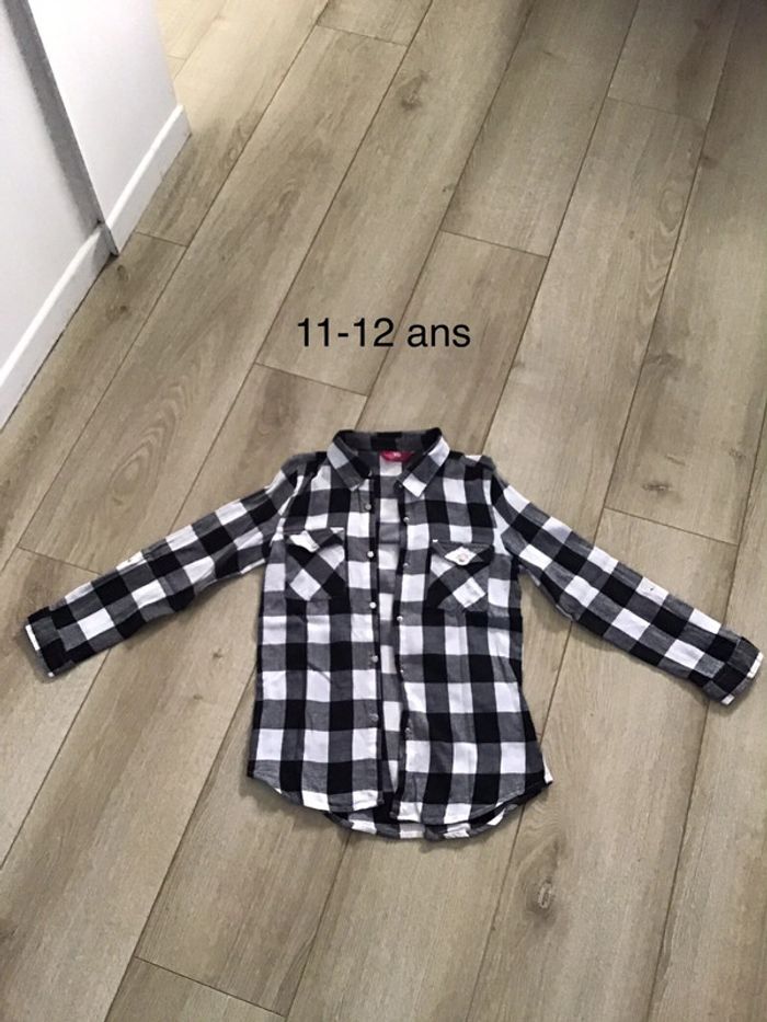 Chemise à carreaux 11-12 ans