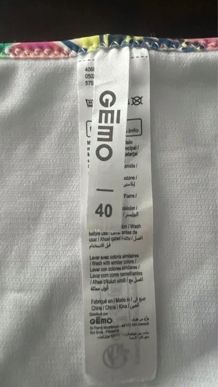 Joli maillot de bain 2 pièces taille 40 pour le bas 38 pour le haut neuf jamais porté gémo - photo numéro 9