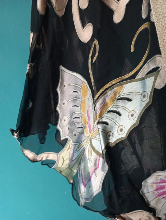 Blouse chic noir et dorée - photo numéro 3
