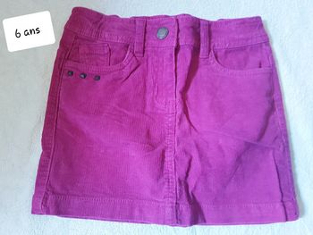 Jupe velour TAO 6 ans