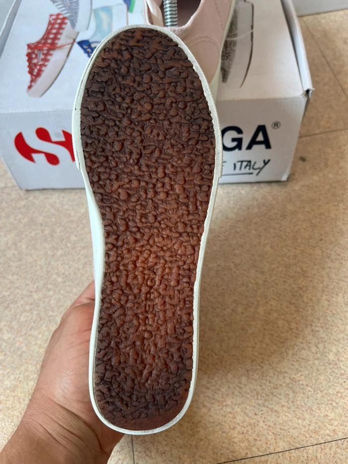 Baskets Superga Rose Satinée Avec Sa Boîte D’origine Taille (36) - photo numéro 6