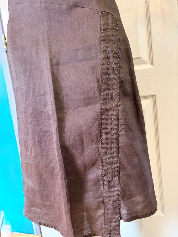 🤎 Jupe femme – Taille 38 – Marron – TBE - photo numéro 3