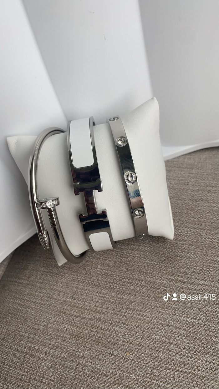 Bracelet hermès + clou + love - photo numéro 3