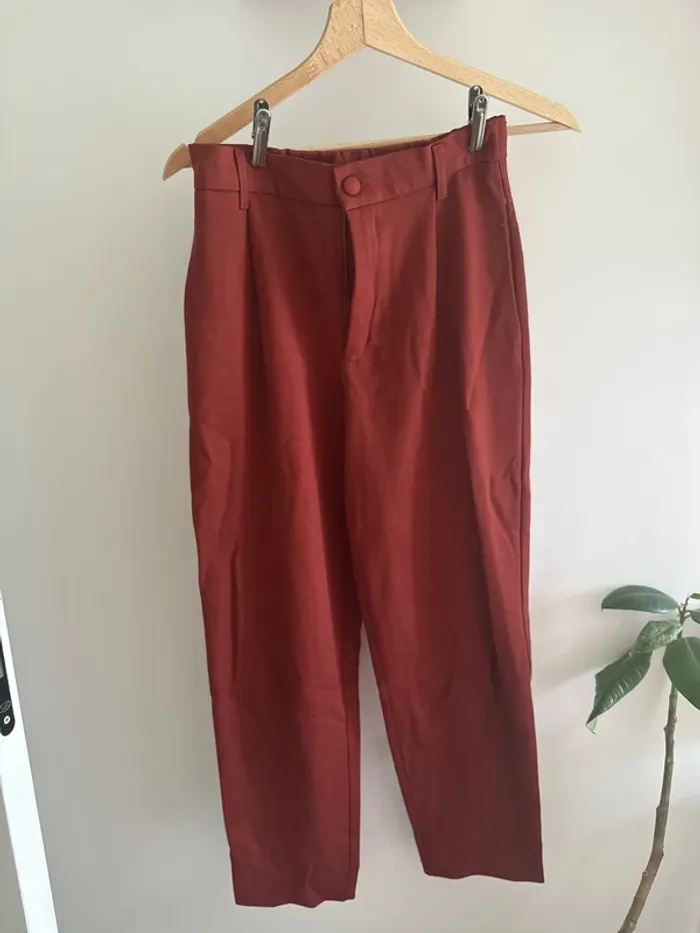 Pantalon droit brique zara