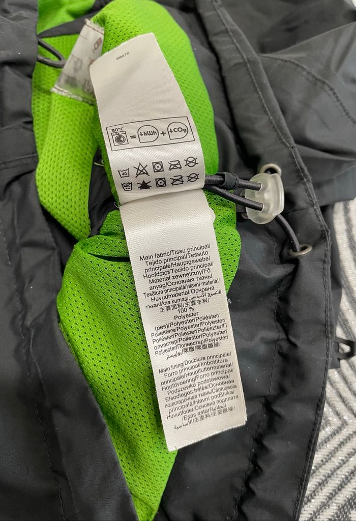 Veste Coupe-vent Noir Vert Pomme garçon Taille 12 ans Quechua - photo numéro 8