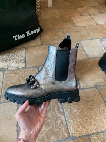 Chaussures montantes argentées Ridley Michael Kors taille 38